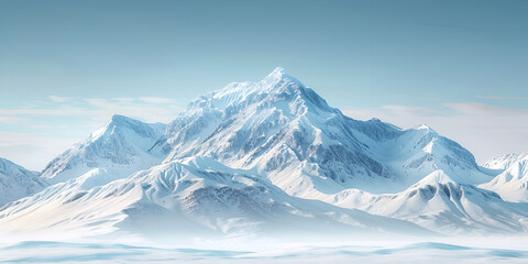 Landscape ice mountains background  