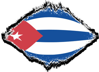 Cuba Flag Abstract Shape