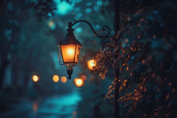 street lamp in the night