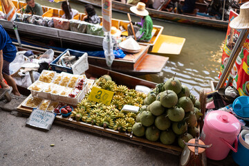 Fruits at the Thai floating market.
