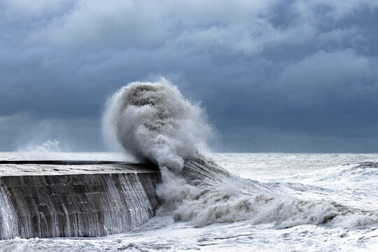 Waves crashing