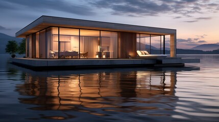 A photo of a Minimal Floating Residence