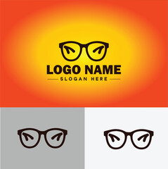 Eye glasses logo icon sunglasses Optical modern unique fashion icon vector for business app silhouette eyeglasses logo template