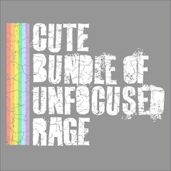 Funny Cute Bundle Of Unfocused Rage Rainbow Kawaii Goth