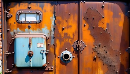 Iron rusted door
