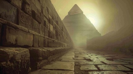 Sands of Time: Unveiling the Secrets of the Egyptian Pyramids - obrazy, fototapety, plakaty