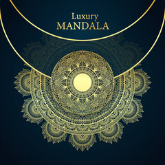 Luxury mandala with golden arabesque pattern style background. seamless pattern gold mandala.