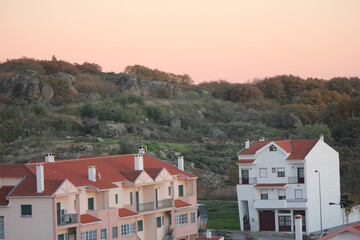 landscape with sky in castelo branco - portugal