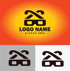 Eye glasses logo icon sunglasses Optical modern unique fashion icon vector for business app silhouette eyeglasses logo template