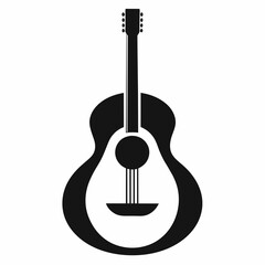 Timeless Elegance of a Minimalist Black and White T-Shaped Guitar