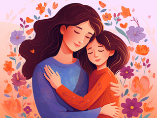 International happy mother's day vector illustration