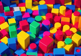 Fototapeta na wymiar Colorful Building Blocks