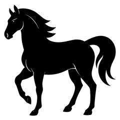 silhouette of a horse