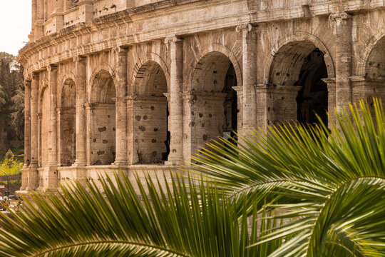 The arches of the Colosseum in Rome