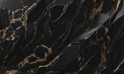 A luxurious photo showcasing a black and golden marble texture background, exuding elegance and sophistication.