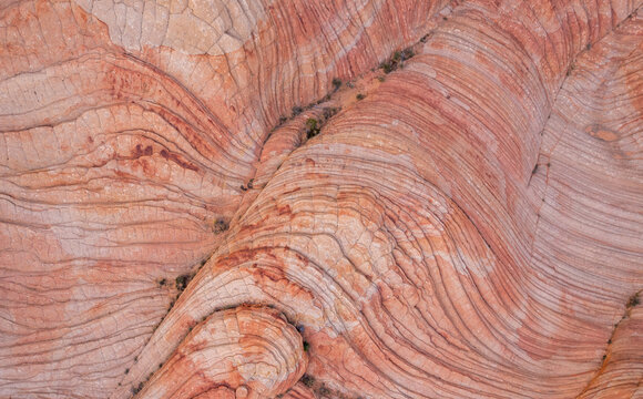 Sandstone Rock Formations In Desert, Utah