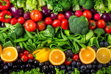 Nutritional Harmony: Representing the Importance of a Healthy Diet with Fresh Fruit and Vegetables