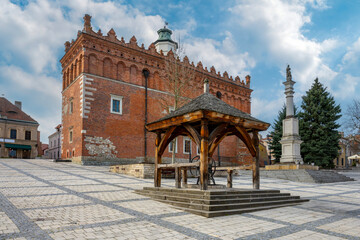 Old town of Sandomierz town at spring time. - 777763032