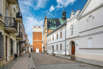 Old town of Sandomierz town at spring time.