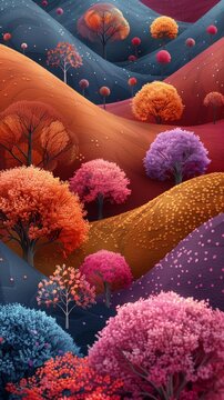 tep into this exuberant wonderland where the lush foliage and blossoming flowers unite in a dazzling spectacle of colors, offering a glimpse of nature's infinite charm and magic.