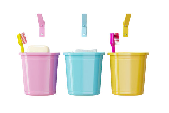 Plastic Shower Caddies isolated on transparent background