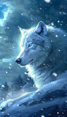 Snowy Wolf