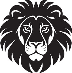 Lion Face silhouette vector