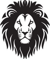 Lion Face silhouette vector