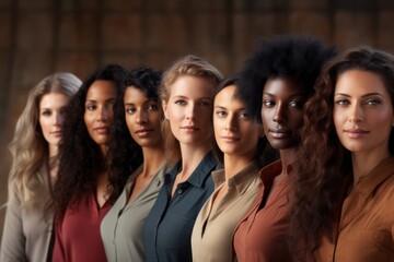 Global perspectives: women from different nationalities, harmoniously portrayed on a black background.
