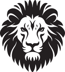 Lion Face silhouette vector