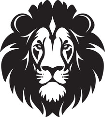 Lion Face silhouette vector