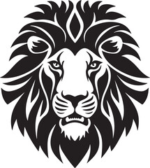 Lion Face silhouette vector