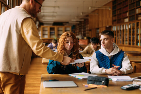 Students taking exam
