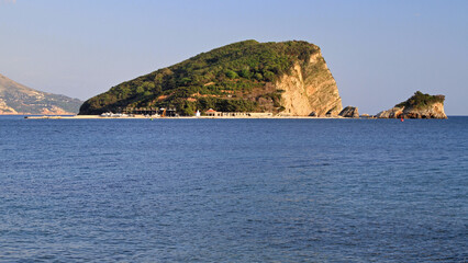 Sveti Nikola Island at Adriatic Sea in Montenegro