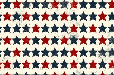 pattern of red, white and blue stars in the shape of checkered squares on an American flag background Generative AI