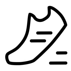 Shoe bag clothing linear black outline icon pack