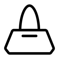 Shoe bag clothing linear black outline icon pack