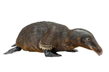 Flowing Platypus isolated on transparent background