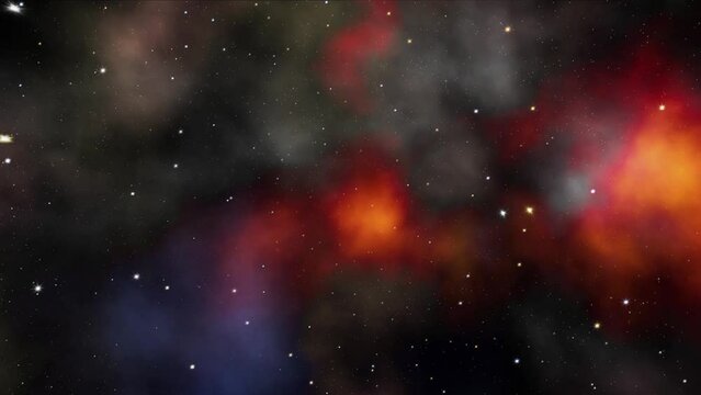 colorful nebula galaxy particles space background