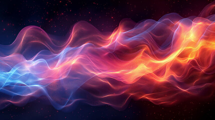 Background illustration of abstract space waves. - obrazy, fototapety, plakaty