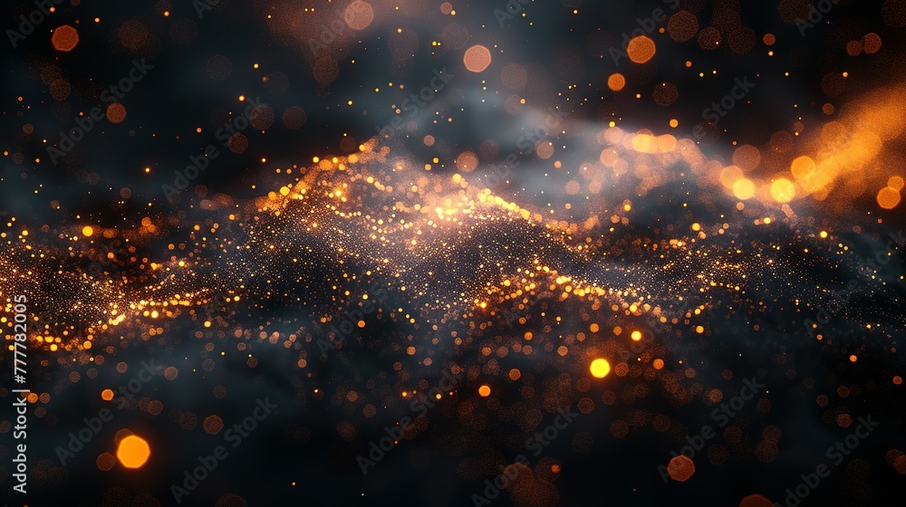 Poster abstract dark grey and bold yellow virtual network - design element for technology background - conn