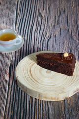 Symphony of flavors: Chocolate and Hazelnut Cake and a cup of tea
