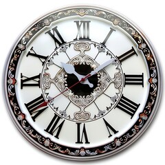 Fototapeta premium clock face, clean bright and plain, with arabic number generative ai images