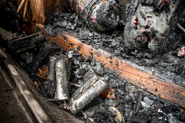 what remains from garage fire