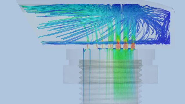 CFD simulation Computational fluid dynamics - throttle valve airflow simulation