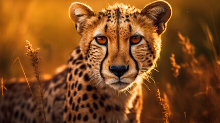 Wildlife leopard close up