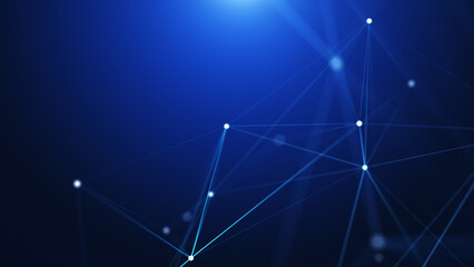 Technology Network Blue Background.
