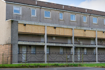 Council flats in poor housing estate left abandoned in Glasgow