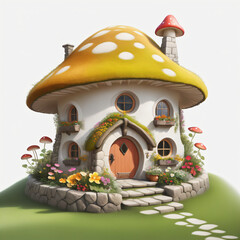 Mushroom-shaped hobbit house