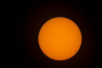 The Sun with Sunspots, Seen with a Solar Filter